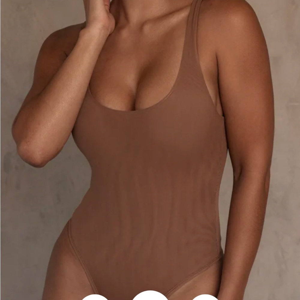Brown Faux Leather Bodysuit